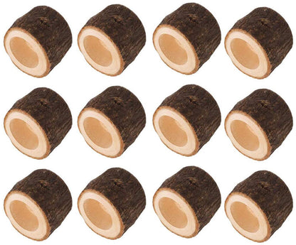 Yikko Tea Light Candle Holders, Personalized Wooden Votive Tealight Holders for Wedding Centerpieces for Table, Halloween |Christmas Party |Valentine's Day |Home Decoration - 12pcs (2.36Wx1.65H)