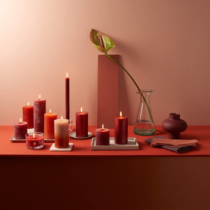 Bolsius Tapered Dinner Pillar Candles - Pink - Pack of 9 - Long Burning Time of 13 Hours - Household Candle - Interior Decoration - Unscented - Natural Vegan Wax - 27 x 2.3 cm - Mother's Day
