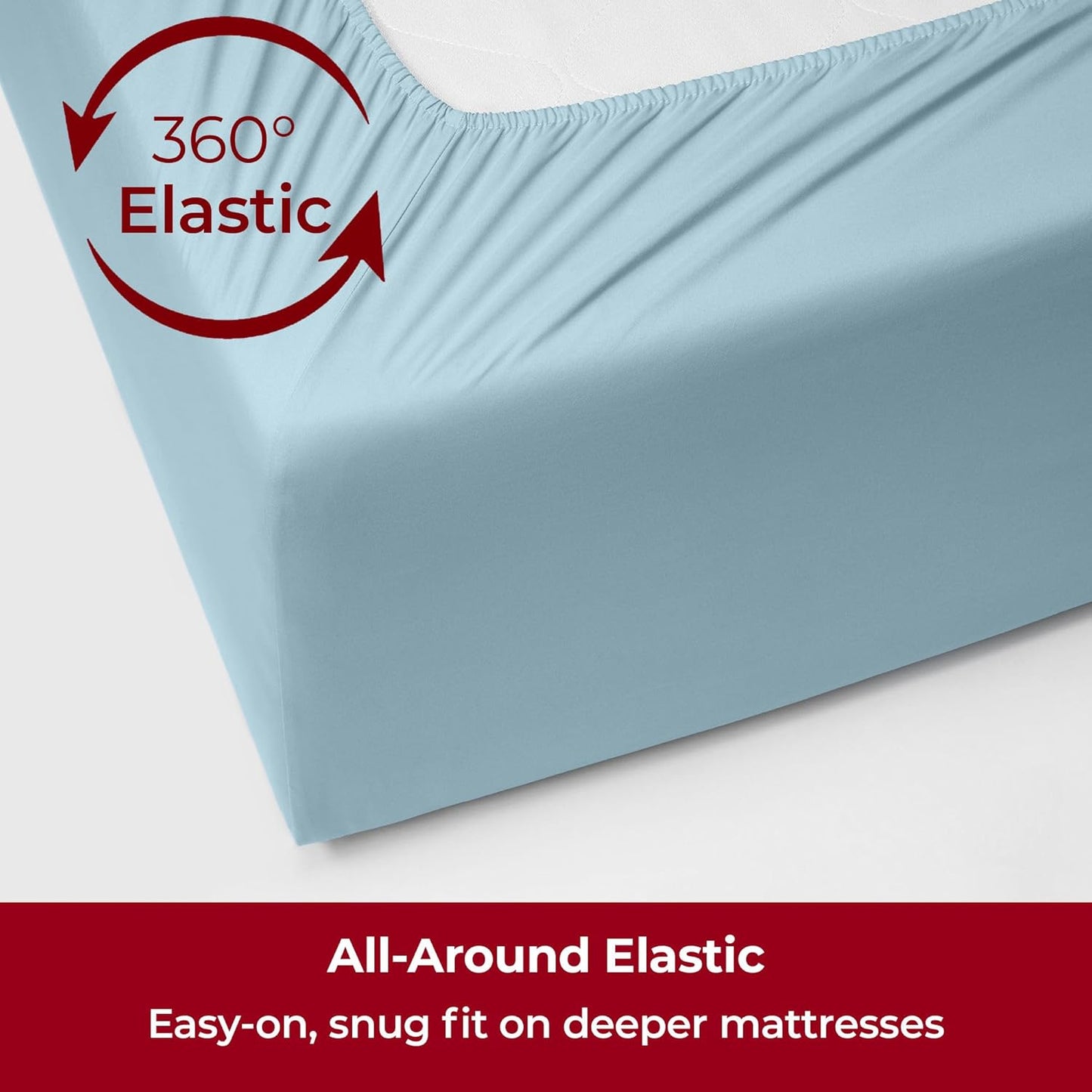 Mellanni Extra Deep King Sheets - Ultra Soft Cooling Bedding - Hotel Luxury, Wrinkle & Stain Resistant (King, Aqua)