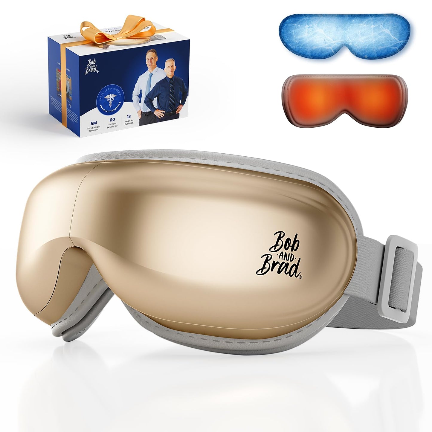 BOB AND BRAD Eye Massager with Heat and Cooling, Birthday Gifts for Women Men Her Him, EyeOasis 3 Eye Mask for Migraines, Heated Face Massager for Dry Eyes Strain Relief Improve Sleep