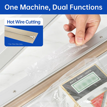 R-PACK Impulse Heat Sealer, Heavy Duty Sealing Machine with Extra 2 Replacements(white, 32inch)