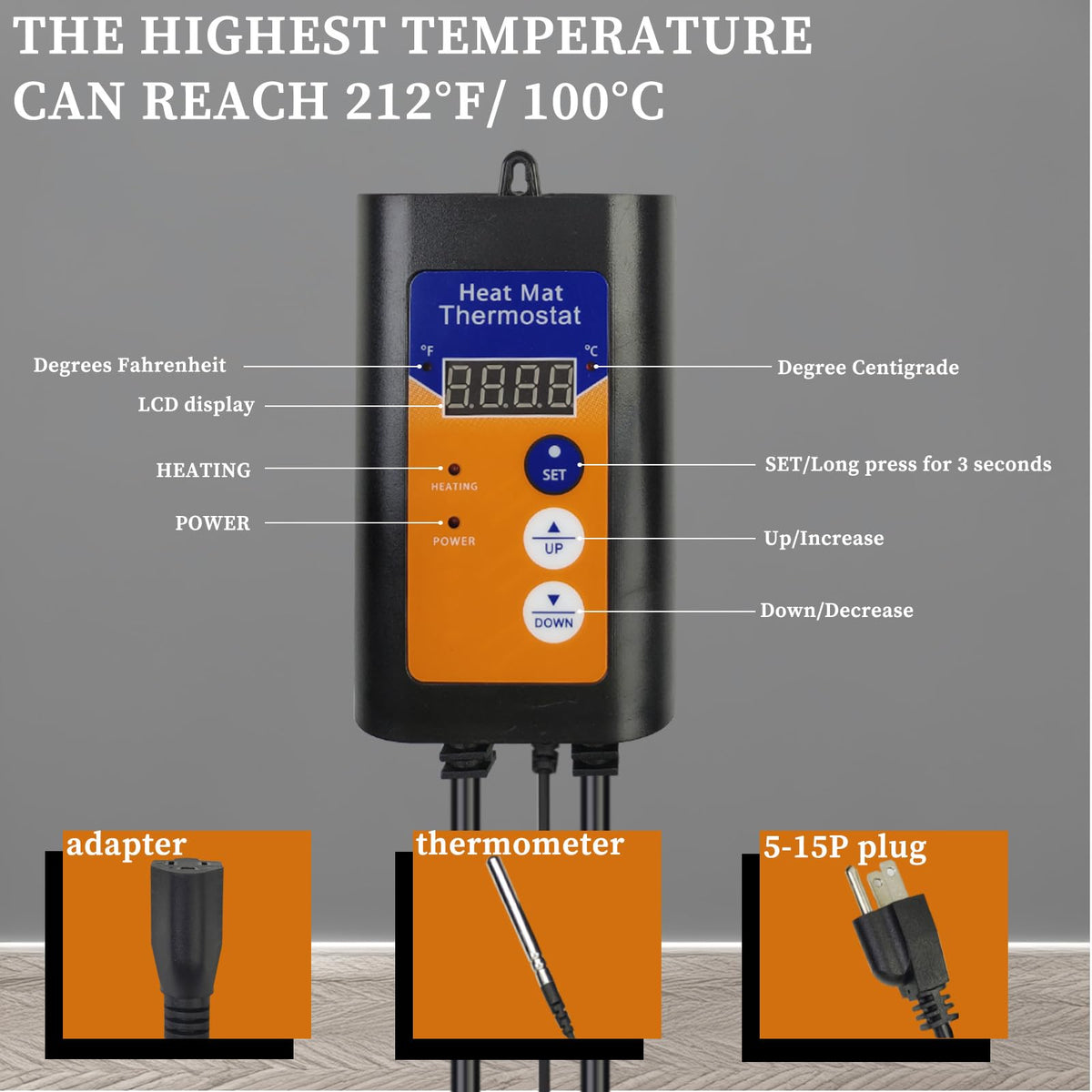 LASTINGCAPE 1300W Titanium Fully Submersible, Portable Electric Pool and Hot Tub Immersion Water Heater with Temp Control, GFCI for spa tub, Pool, Bathtubs, Buckets, Baptistry & Above Ground Pool