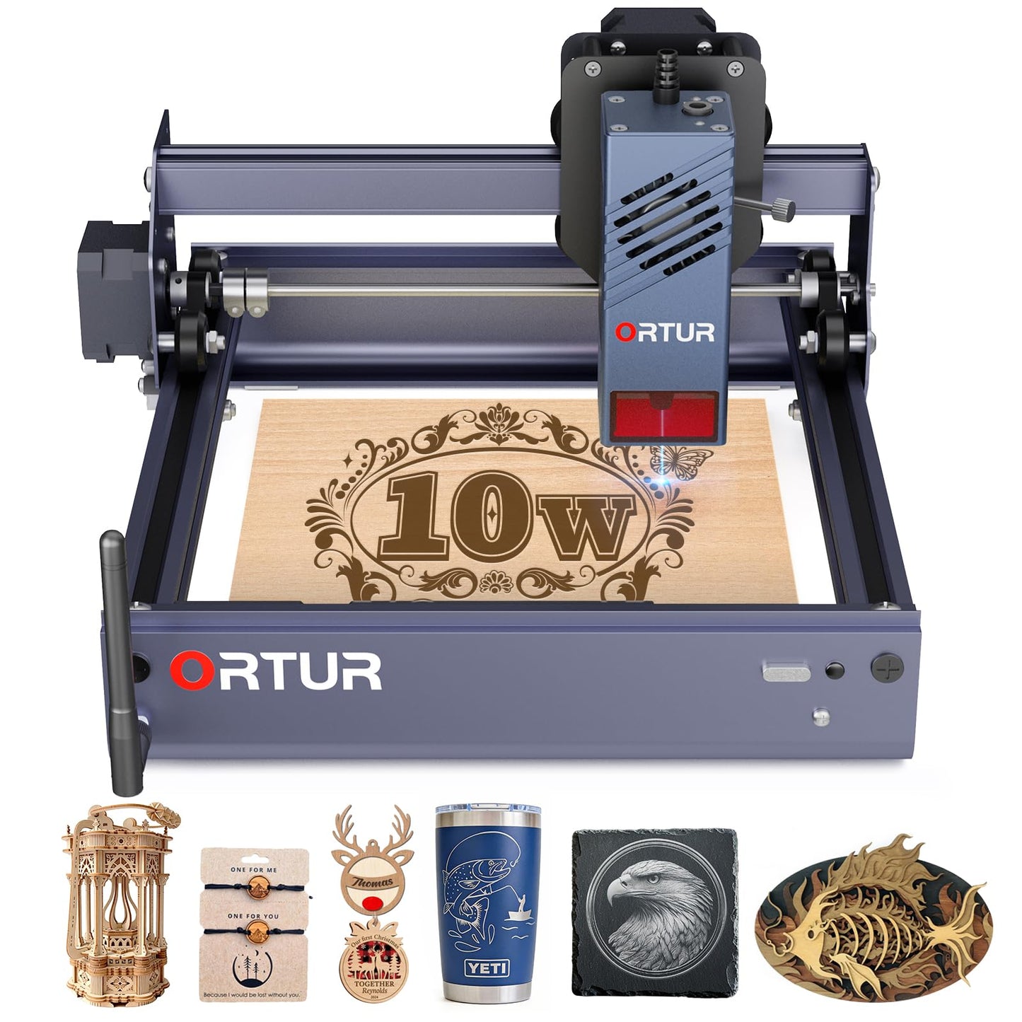 Ortur F20 Laser Engraver, 10000mW Laser Engraver Machine Class 4 Higher Accuracy Wood Cutter with Large Working Area 150x150mm, 15000mm/min Engraving Speed for Wood Acrylic Metal Glass