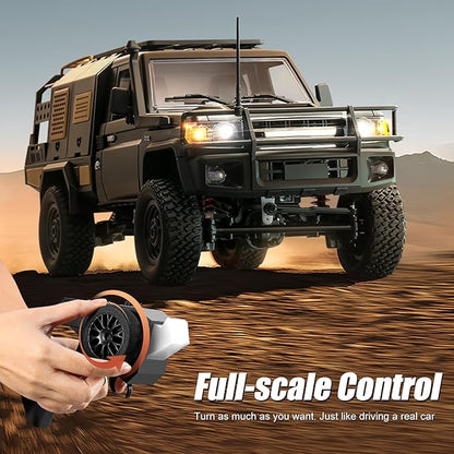 1/12 Scale RC Crawler MN-82S Remote Control Car 2.4GHz 4WD Off Road Rock Crawler Vehicle with Lights DIY Land Cruiser Pickup Truck Toy for Adults
