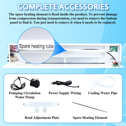 Digital Acrylic Plastic Bender, 24inch Acrylic Bending Machine with Adjustable Length&Angle, Acrylic PVC Plastic Bender with Spare Heating Wire, 60cm Acrylic Strip Bender Heater, 0-100℃, 110V