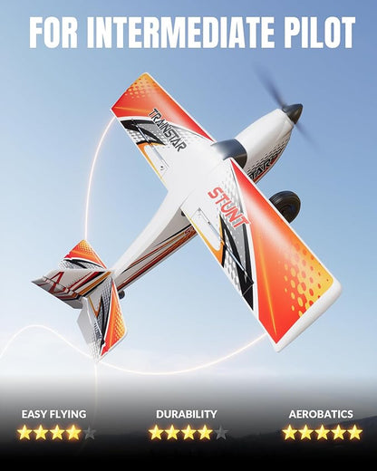 volantexrc 4 CH RC Plane TrainStar 500mm Brushless Remote Control Airplane Fighter RTF with 6-Axis Gyro3 Modes &amp Aerobatics 2.4GHz Radio Controlled Aircraft for Beginners &amp Adults (Red)