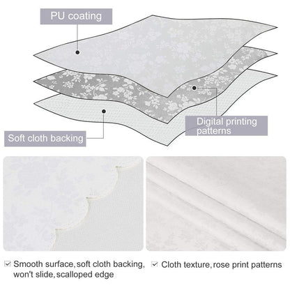 Smiry Square Table Cloth, Waterproof Heavy Duty Vinyl Tablecloths, Wipeable Washable Table Cover for Kitchen and Dining Room (White, 70" x 70")