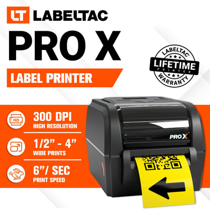 LabelTac Pro X 4" Industrial Label Printer – Thermal Vinyl Maker for OSHA, Pipe, Electrical & Warehouse Safety Labels