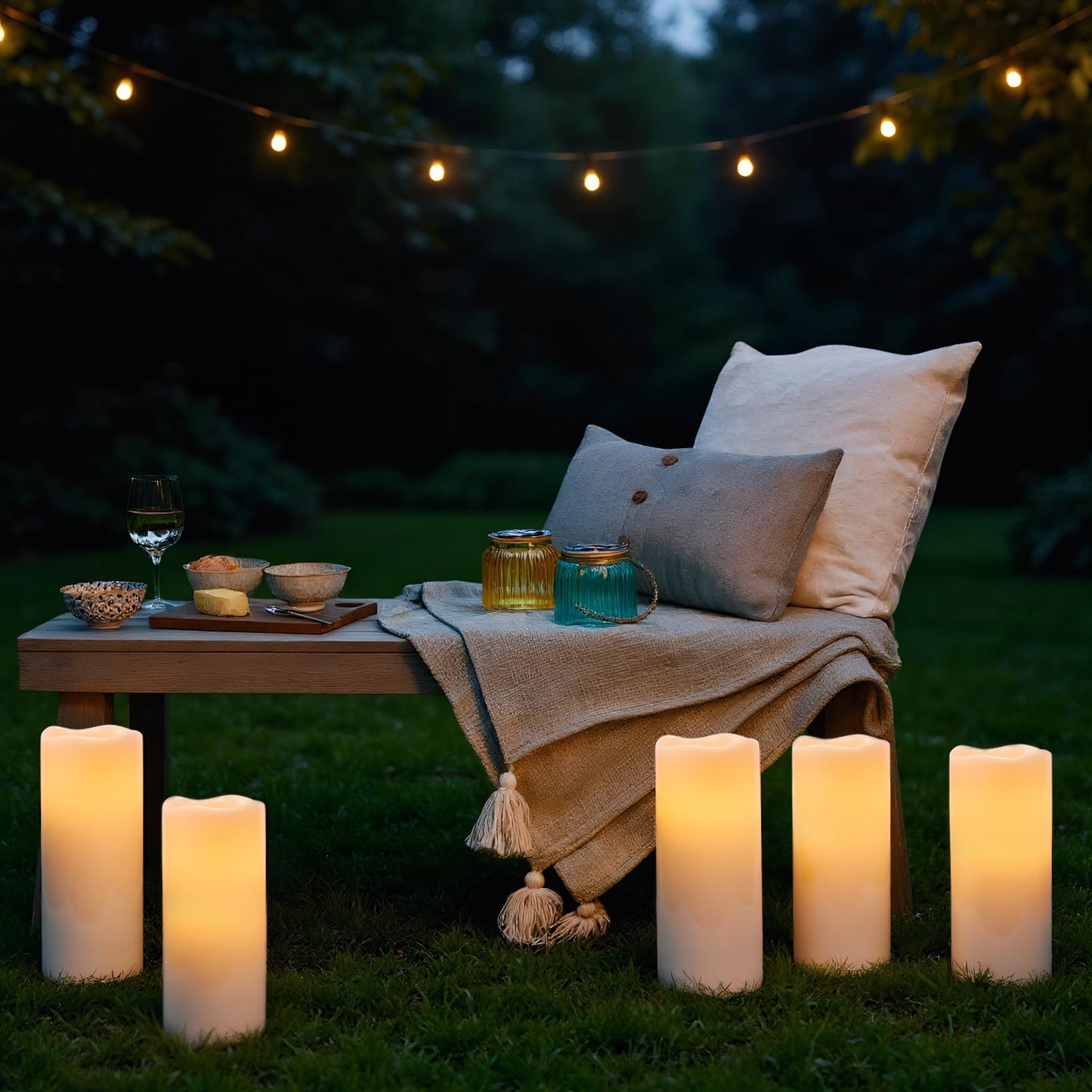KunSwenn Outdoor Candles Waterproof with Remote Timer, 10” x 4” Large Battery Operated Candles, LED Pillar Flameless Outdoor Candle for Lartern Porch Patio Gardern Decor (Set of 2)