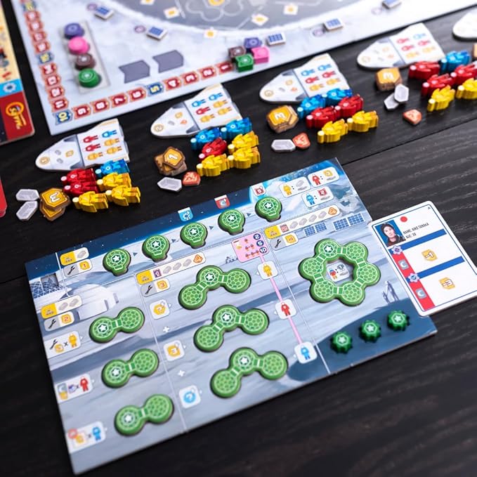 Shackleton Base: A Journey to The Moon Board Game - Sci-Fi Strategy Game of Space Exploration Fun for Family Kids &amp Adults Ages 14+ 1-4 Players 60-120 Minute Playtime
