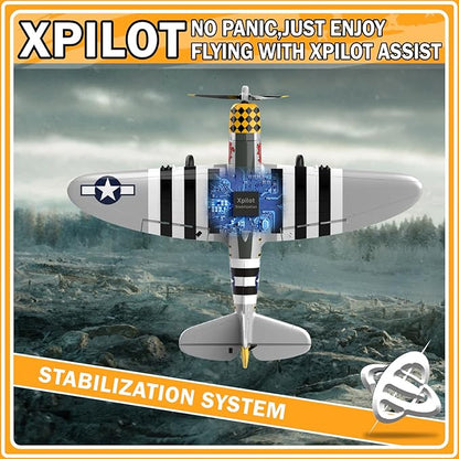 RC Plane 4-CH RC Airplane – RC Airplane Ready to Fly Upgrade P47 Thunderbolt Remote Control Airplanes for Beginners Adult with Beginners with Xpilot Stabilization System &amp One Key Aerobatic