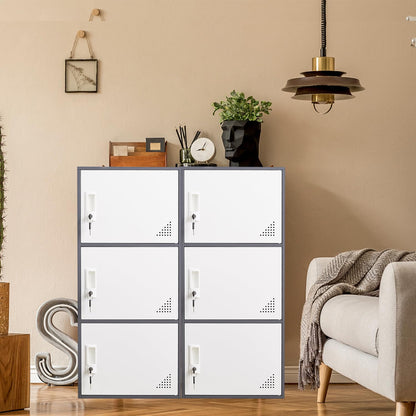 iCHENGGD 3 Door Metal Locker Steel Storage Cabinet, Office Storage Lockers for Employees, Vertical Metal Cabinets for Home,Office,School,Room Storage Organizer
