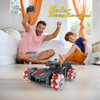 Yasola RC Car with Camera for Kids Remote Control 360° Rotating High Speed Stunt Vehicle Toy for Boys and Girls Rechargeable Racing Drift Cars with Flashing Lights and Dynamic Sound for Adults