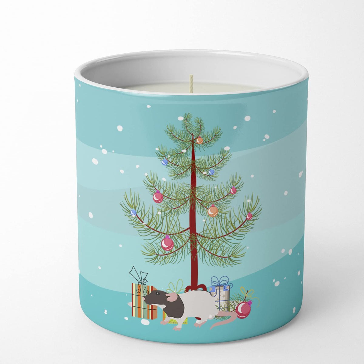 Caroline's Treasures CK4471CDL Dumbo Rat Merry Christmas 10 oz Decorative Soy Candle Nature Soy Wax Essential Oil Home Decor Ideal for Bedroom Kitchen Bath Office Gift, 10 oz