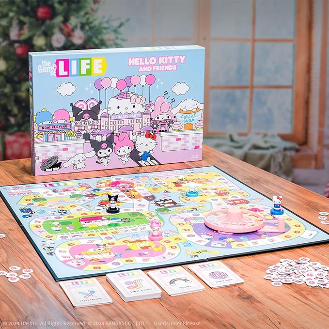 The Game of Life: Hello Kitty and Friends Board Game Collect Apples and Buy Bows on The Way to The Ultimate Party Play as Hello Kitty Kuromi &amp More Officially Licensed Collectible &amp Merch