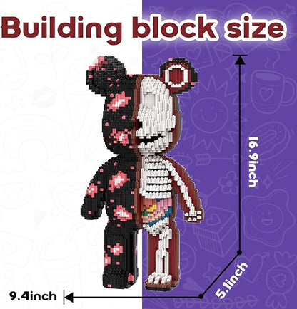 Splitting and Half-Dissolving The Bear Building Blocks (5800 PCS) 3D Micro Animal DIY Bear Building Blocks for Adults &amp Teenager Creative Toys Ideal Gift for Family &amp Friends