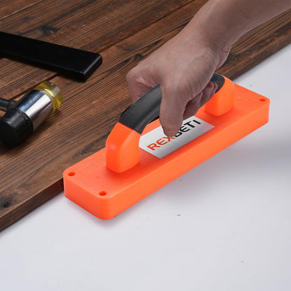 REXBETI Laminate Wood Flooring Installation Kit, LVP Installation Kit, Vinyl Flooring Tools - Tapping Block with Handle, Pull Bar, Double-Faced Mallet and Spacers
