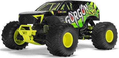 ARRMA RC Truck Gorgon 2 Wheel Drive MT1/10 RTR (Ready-to-Run with Battery and Charger Included) Smart 3300 7C S120 USB Yellow ARA3230ST1