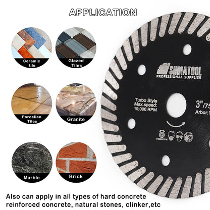 SHDIATOOL Diamond Tile Drill Bits Kit 15pcs, Porcelain Hole Saw Sets, Core Bits Cutter for Drilling Ceramic Marble Granite (6/8/10/20/25/35/50/75/100/20MM/2/SDS/HEX/6MM/4.5”)