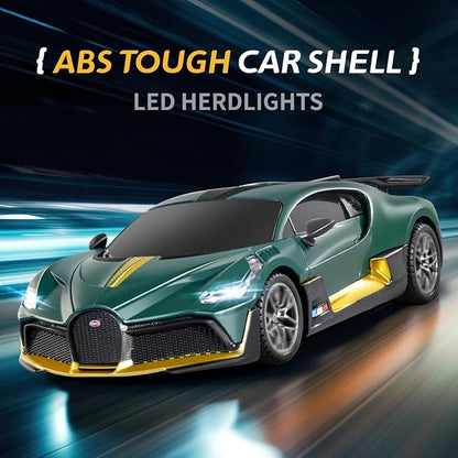 MIEBELY Remote Control Car - 1/24 Scale Fast Rc Race Car Bugatti Divo 3.7V 500 mAh Toys with Headlight Racing Hobby Model Birthday Ideal Gifts for Adults Kids Boys Age 6 7 8 9 Year Old
