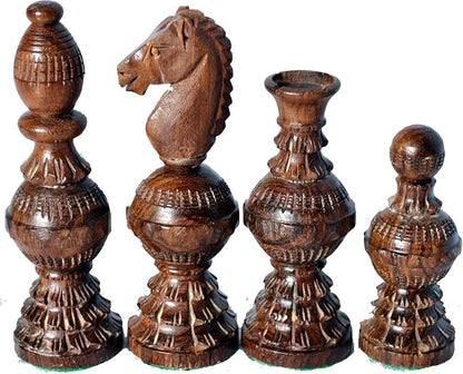 Chess Set Globe Design King 5 32 Wooden Weighted Handmade Chess Pieces By