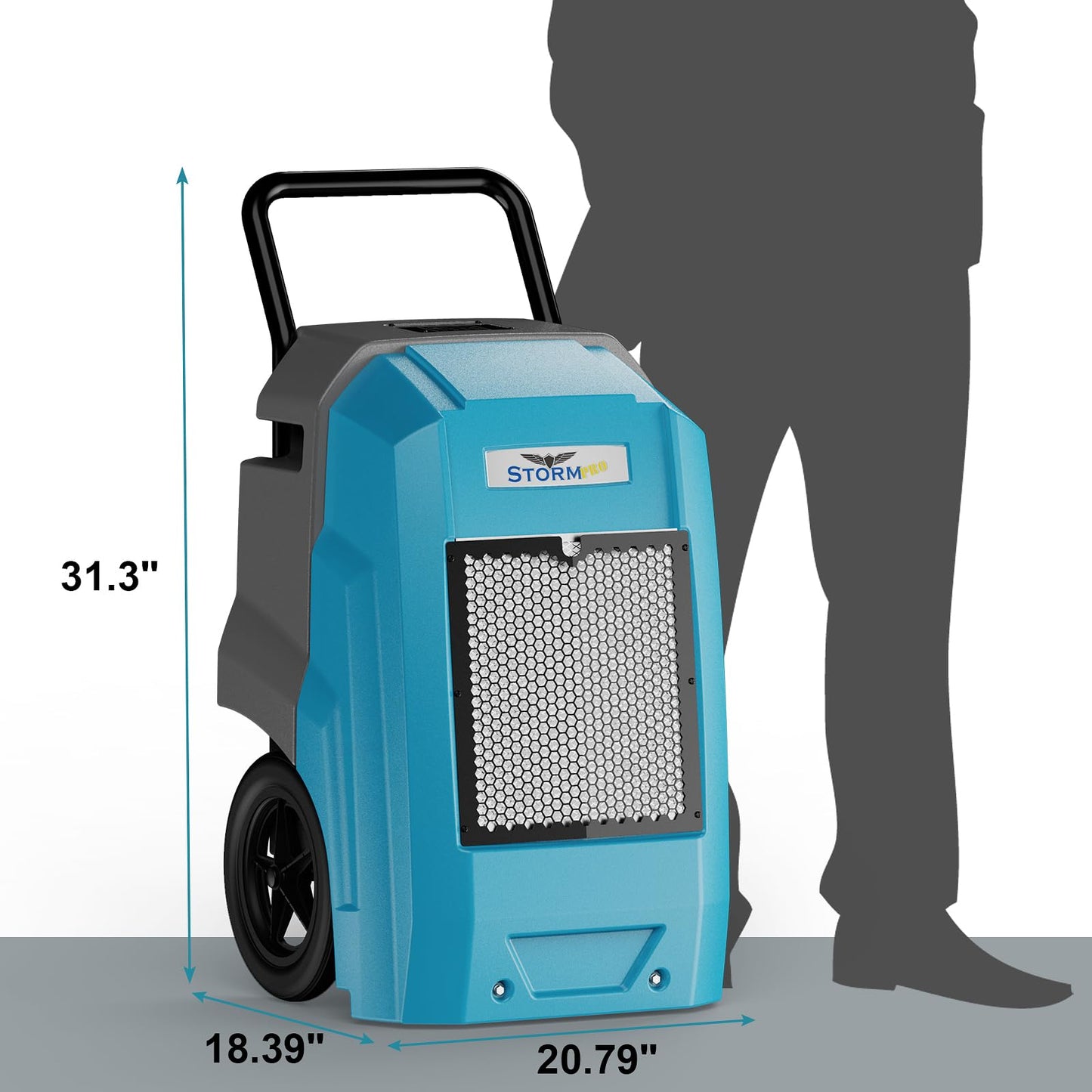 ALORAIR 180 Pints LGR Industrial Dehumidifier with Pump and Drain Hose, Portable Commercial Dehumidifier with Wheels for Home, Basements, Garages, and Job Sites, 6-Year Warranty