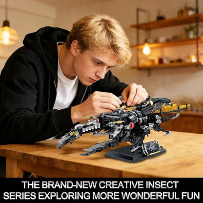 Mechanical Insect Building Set 983PCS Flat-Headed Beetle Mechanical Insect Building Blocks Kit with Moving Parts Building Sets for Adults 14+ Model Kits Creative Display &amp Gift Idea