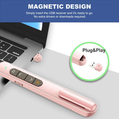 QUI Presenter Clicker Bundle | Pen-Shaped USB A Pink & Remote-Shaped USB A Pink