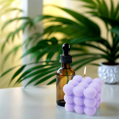 2PCS Bubble Candle Set, Cube Soy Wax Bubble Candles, Handcrafted Natural Scented Aesthetic Bubble Candle Set for Home Bedroom Decor, Birthday Mothers Day Gifts