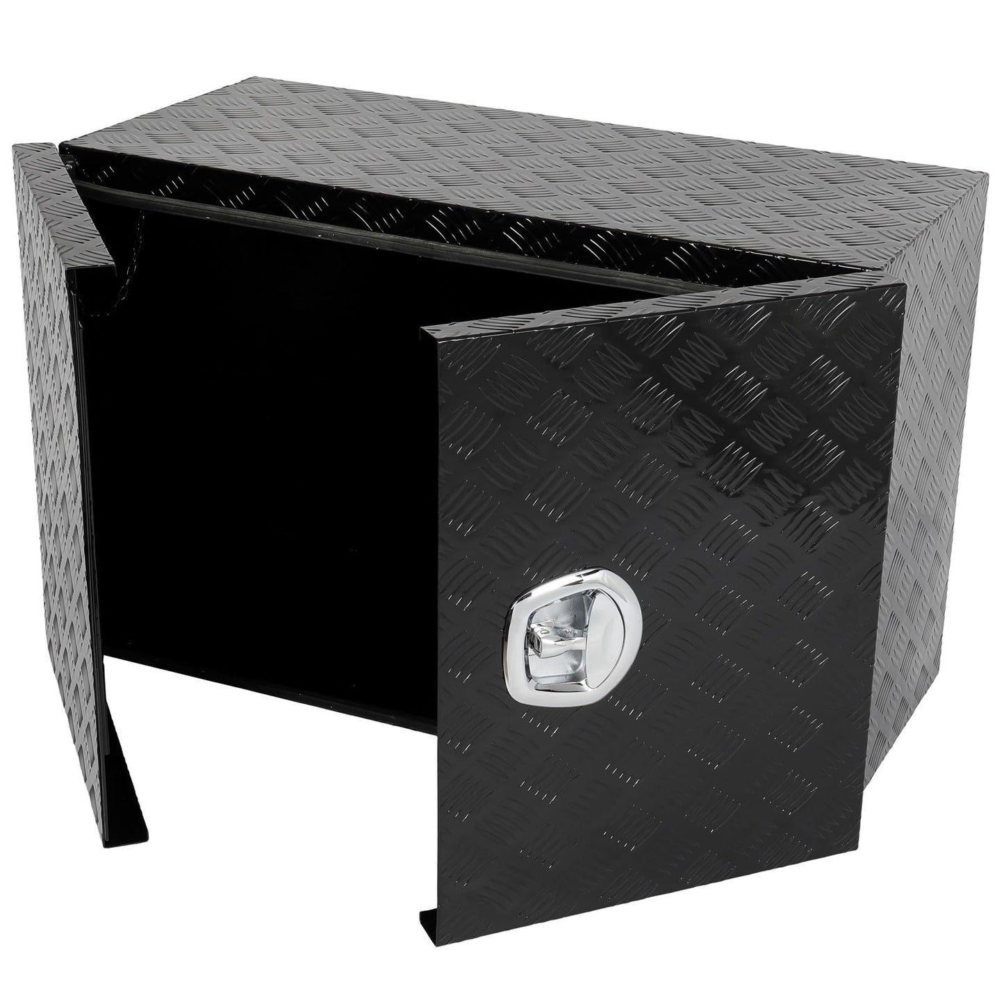SCITOO 36" Aluminum Diamond Plate Truck Bed Tool Box,Heavy Duty Crossover Storage for Most Full Size Pickups,Lockable Weatherproof Chest,Fits 36"WX24"DX24"H Truck Beds,Easy Access to Load and Unload