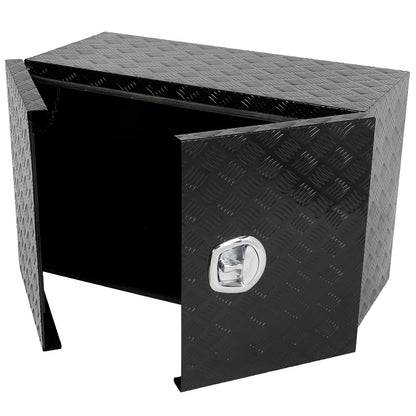 SCITOO 36" Aluminum Diamond Plate Truck Bed Tool Box,Heavy Duty Crossover Storage for Most Full Size Pickups,Lockable Weatherproof Chest,Fits 36"WX24"DX24"H Truck Beds,Easy Access to Load and Unload