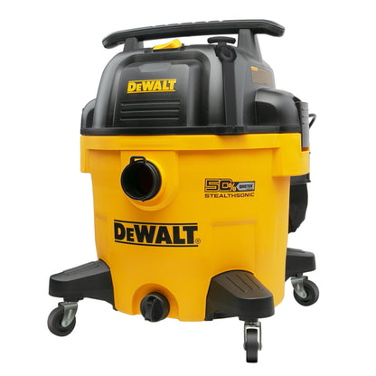 DEWALT 10 Gallon 5.0 Peak HP STEALTHSONIC Shop Vacuum Wet and Dry, Ultra Quiet Wet Dry Vac, Ideal for Jobsite, Garage, Car & Workshop, DXV10P-QT with Attachments & Powerful Suction, Portable Cleaning