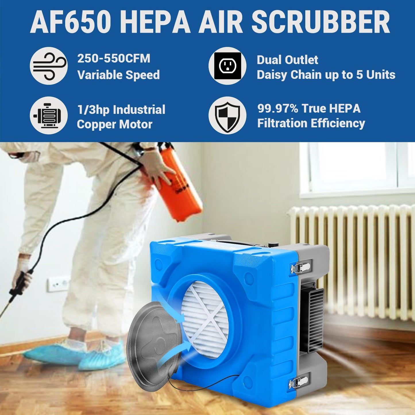 MOUNTO Water Damage Restoration Combo Package Deals (24xAir Mover, 4X Air Scrubber, 4X LGR Dehumidifiers)