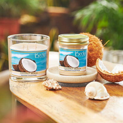 Becky Home 8oz Coconut Scented Candles for Home, 45 Hrs Soy Wax Candle, Aromatherapy Candle Gifts for Men and Women