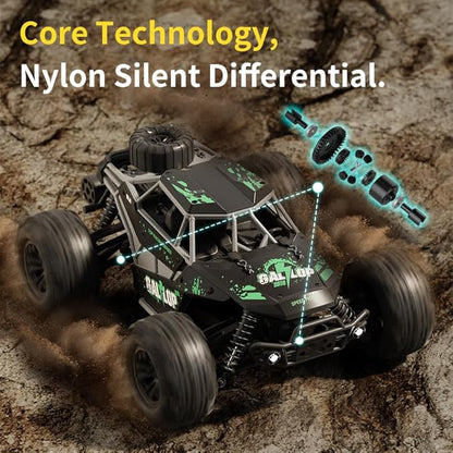 1:16 Scale All Terrain RC Cars High Speed Fast RC Car Max 45km/h 4WD Electric Vehicle Remote Control Monster Truck with 2 1500mAh Batteries2.4GHz 4X4 Off-Road RC Drift Car for Kids Boys Adults