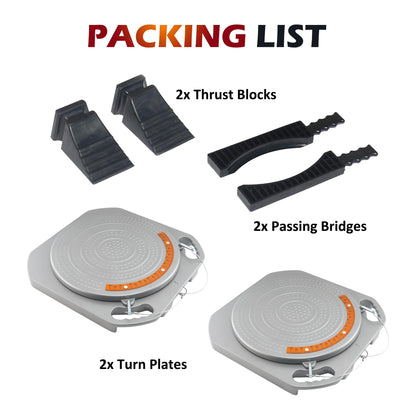 Nienloop Wheel Aligner System Turnplates Turntables Radius Plates with Scale 4 Ton Load Capacity for Alignment Scissor Lift 4-Post Lift