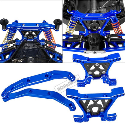 RC Upgrades Part for 1/10 SlashSuspension ArmsShock TowersBody MountCaster BlockSteering BlocksRear Stub Axle CarriersSteering BlockDriveshaftNavy Blue