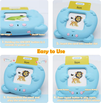 MAYAPHILOS 510 Words English and Korean Talking Flash Cards Bilingual, Educational Toy, Korean Language Learning Toys Pocket Speech for Toddlers