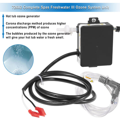 Hihitomorrow 72602 Complete Ozonator Unit Ozone Generator Replacement Parts for Watkins Freshwater III Ozone System Fit for Hot Spring Spas & Hot Tub Models 1995 to Current