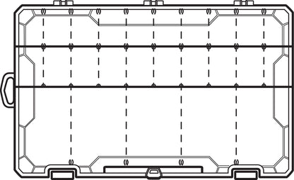 Flambeau Outdoors 5003 Fishing Tackle Box - Includes 15 Dividers, 25 Compartments, Clear Tackle Box Fishing Lure Organizer, Tuff Tainer Tackle Box with Zerust Anti-Rust Dividers