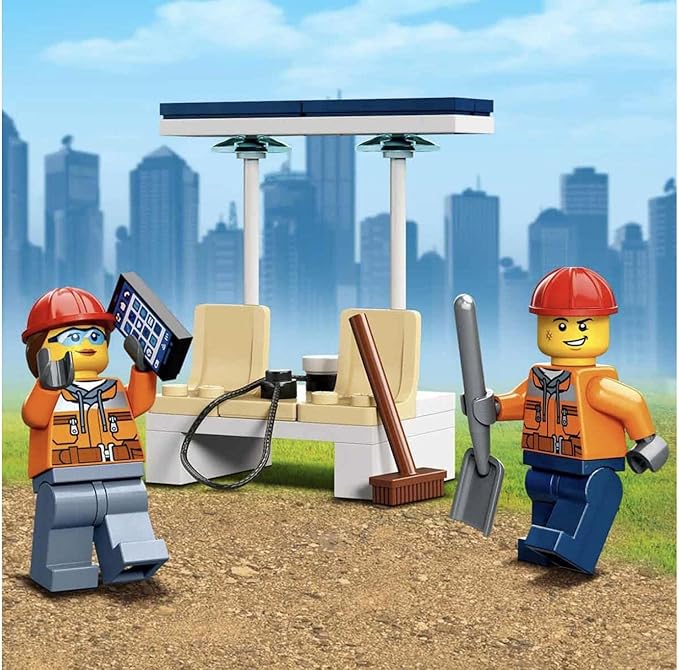Lego 60385 City Great Vehicles Excavator Building Set with Mini Figures and Accessories Gift Idea Building Kit for Children Over 5 Years