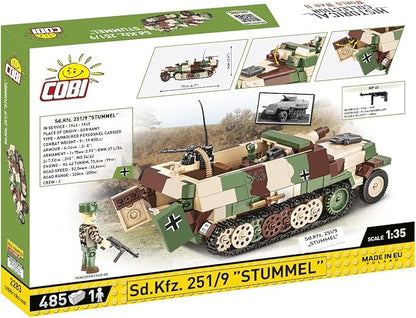 COBI Historical Collection WWII Sd.KFZ. 251/9 STUMMEL Vehicle Building Set 485 Pieces