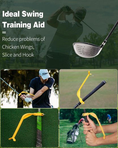 GreenHaven Golf Training Wrist Hinge Golf Swing Training Aid Swing Correcting Trainer Tool for Golfers Beginners Arm Elbow Posture Teaching Accessory for Golf Club Practice