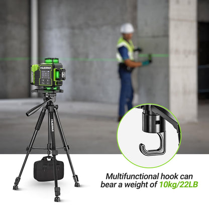 Huepar W04CG Laser Level 360 Self Leveling with 60" Tripod, Laser Class: Class II (IEC/EN60825-1/2014), 1mW power output