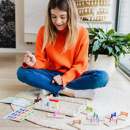 SmartGames Horse Academy – Logic Puzzle Game with 80 Challenges and Colorful Obstacles for Ages 7+