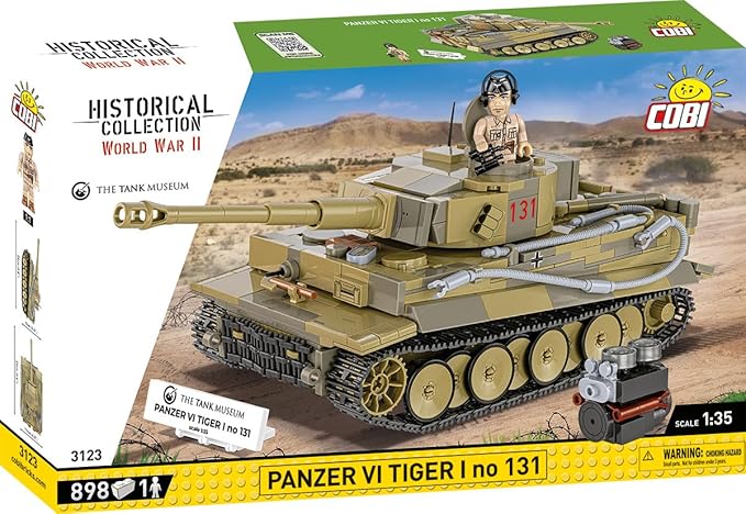 COBI The Tank Museum Historical Collection WWII Panzer VI Tiger I no. 131 Tank Building Set 898 Pieces