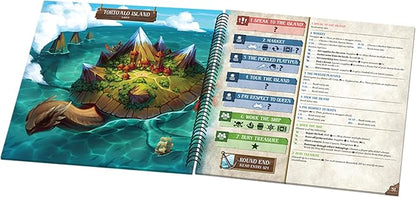 Forgotten Waters Board Game - Embark on a Hilarious Pirate Adventure in a World of High Seas Hijinks! Cooperative Strategy Game Ages 14+ 3-7 Players 2-4 Hour Playtime Made by Plaid Hat Games