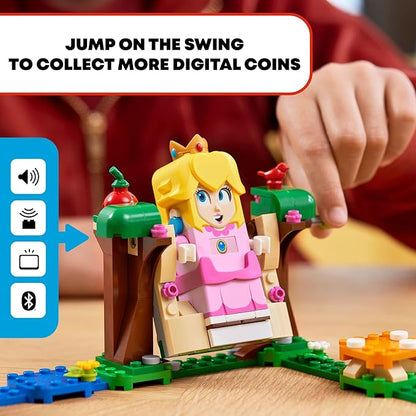 LEGO Super Mario Adventures with Peach Starter Course Buildable Game Toy with Interactive Figure Yellow Toad &amp Lemmy Birthday Gift Idea for Kids Girls &amp Boys 71403