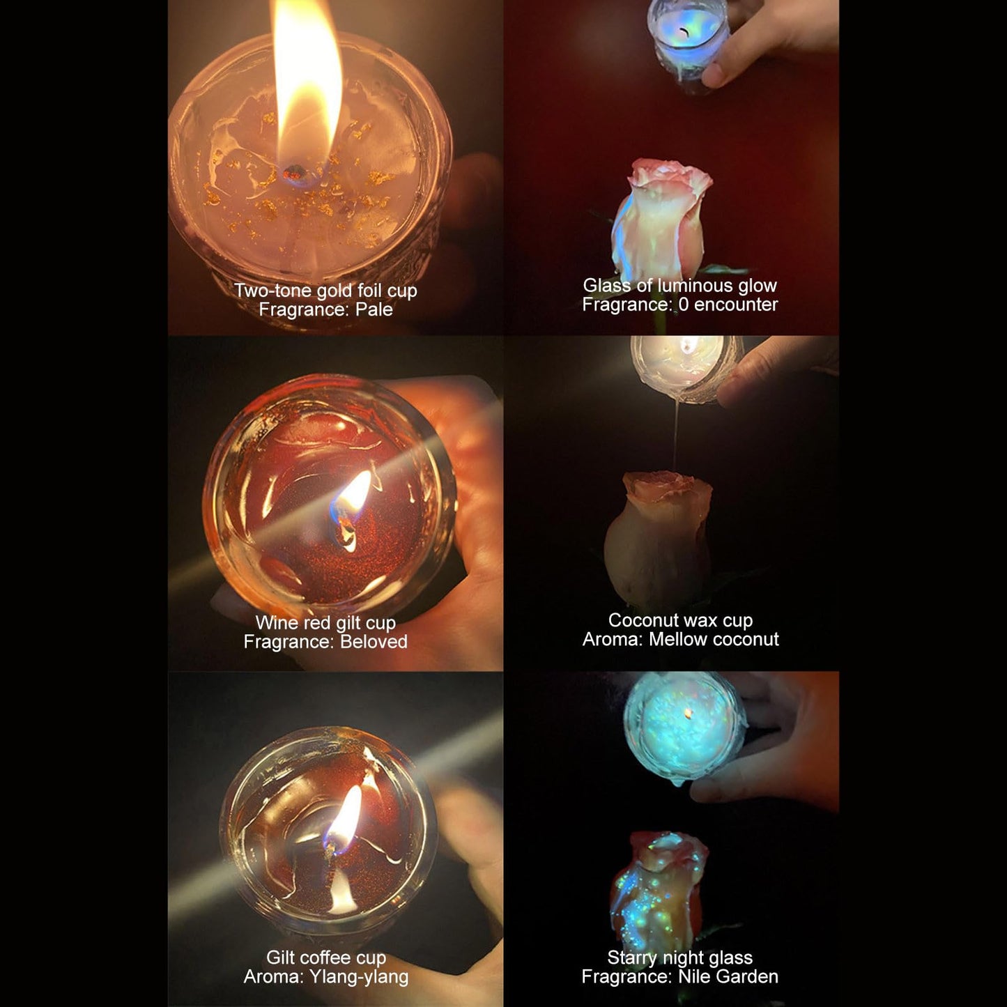 Low Temperature Candles Wine Cup Shaped in The Dark Scented Candles Low Heat Romantic Wax Play Candles Body Safe Low Temp Drip Candles Massage Soy Candles (F)