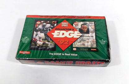 1992 Collector's Edge Rookie Update Football Box of Trading Card Packs - Possible Ronnie Lott Autograph